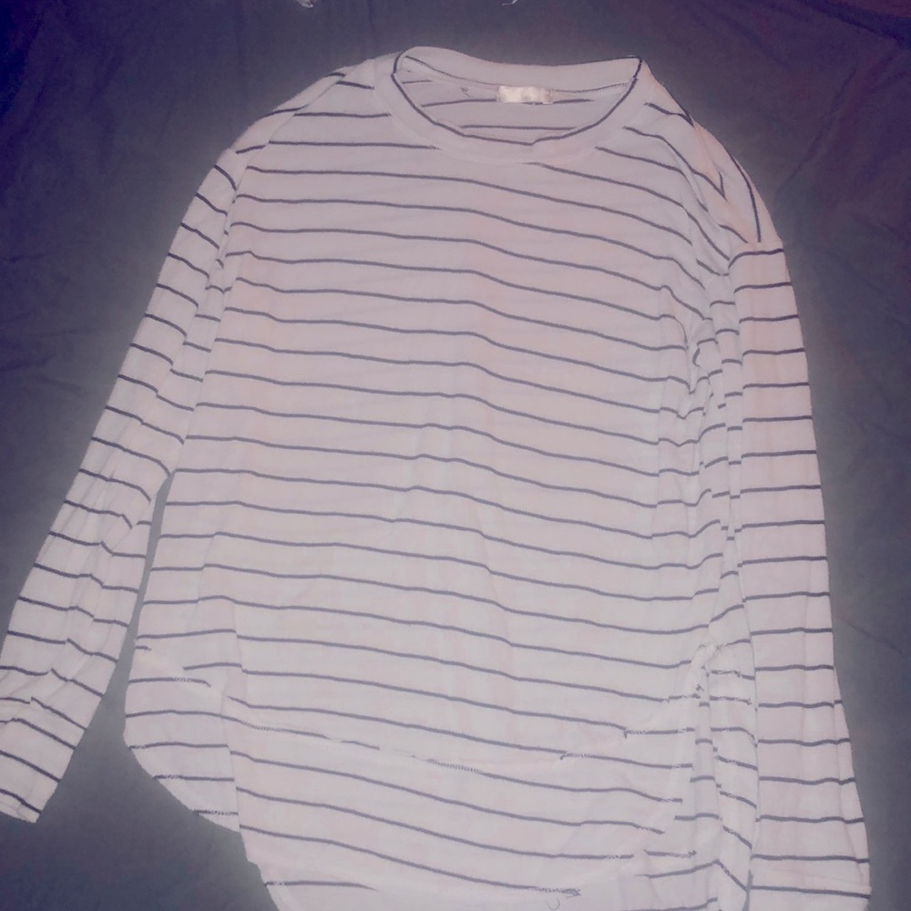 Striped tunic length long sleeve size S